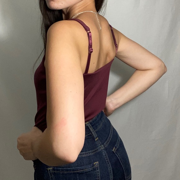 Womens NY&Co. maroon adjustable tank size Small - Picture 6 of 8